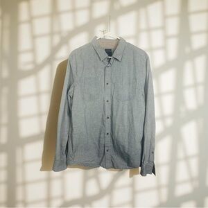 Prana Blue Relaxed Fit Casual Button Down Shirt